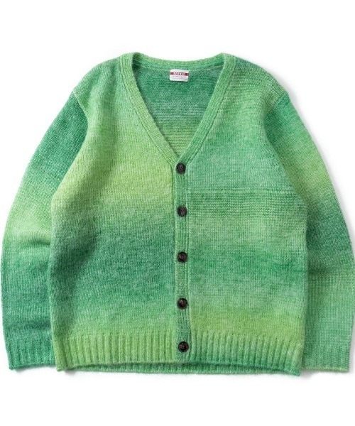 BADWAY（バッドウェイ）の「Gradation cardigan（カーディガン/ボレロ・メンズ・ブラック/グリーン・LARGE/MEDIUM）」の2枚目の写真