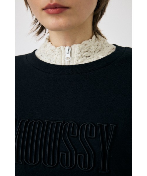 MOUSSY(マウジー)の「MOUSSY EMBROIDERY Tシャツ(Tシャツ/カットソー・レディース・杢グレー/ブラック/ライトベージュ/ホワイト・FREE)」の11枚目の写真