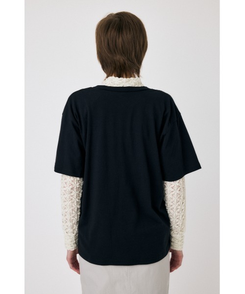 MOUSSY(マウジー)の「MOUSSY EMBROIDERY Tシャツ(Tシャツ/カットソー・レディース・杢グレー/ブラック/ライトベージュ/ホワイト・FREE)」の16枚目の写真
