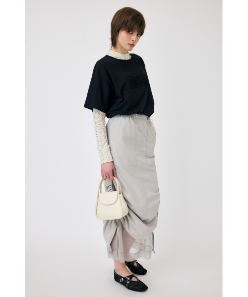 MOUSSY(マウジー)の「MOUSSY EMBROIDERY Tシャツ(Tシャツ/カットソー・レディース・杢グレー/ブラック/ライトベージュ/ホワイト・FREE)」の20枚目の写真