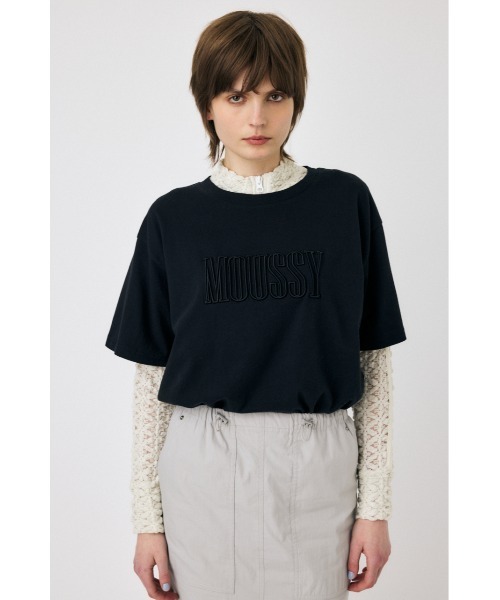 MOUSSY(マウジー)の「MOUSSY EMBROIDERY Tシャツ(Tシャツ/カットソー・レディース・杢グレー/ブラック/ライトベージュ/ホワイト・FREE)」の22枚目の写真
