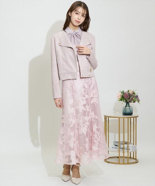 SWINGLE（スウィングル）の「★エコスエードダブルライダースジャケット（ライダースジャケット・レディース・アイボリー/ベージュ/ミント/ピンク・SMALL/MEDIUM）」の16枚目の写真