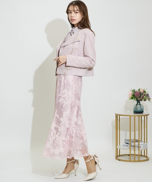 SWINGLE（スウィングル）の「★エコスエードダブルライダースジャケット（ライダースジャケット・レディース・アイボリー/ベージュ/ミント/ピンク・SMALL/MEDIUM）」の18枚目の写真