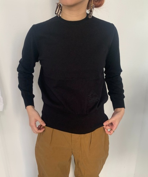 THEATRE PRODUCTS（シアタープロダクツ）の「シンボルロゴ刺繍ニットプルオーバー（ニット/セーター・レディース・グレー/ホワイト/ブラック・FREE）」の9枚目の写真