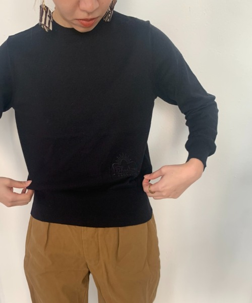 THEATRE PRODUCTS（シアタープロダクツ）の「シンボルロゴ刺繍ニットプルオーバー（ニット/セーター・レディース・グレー/ホワイト/ブラック・FREE）」の10枚目の写真