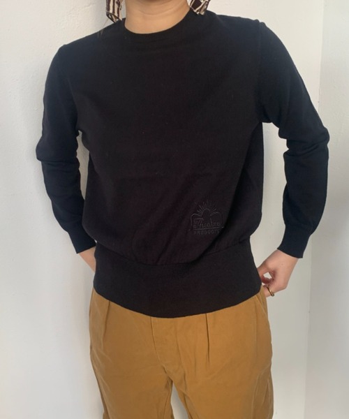 THEATRE PRODUCTS（シアタープロダクツ）の「シンボルロゴ刺繍ニットプルオーバー（ニット/セーター・レディース・グレー/ホワイト/ブラック・FREE）」の12枚目の写真