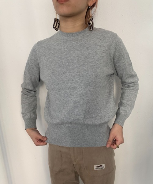 THEATRE PRODUCTS（シアタープロダクツ）の「シンボルロゴ刺繍ニットプルオーバー（ニット/セーター・レディース・グレー/ホワイト/ブラック・FREE）」の16枚目の写真