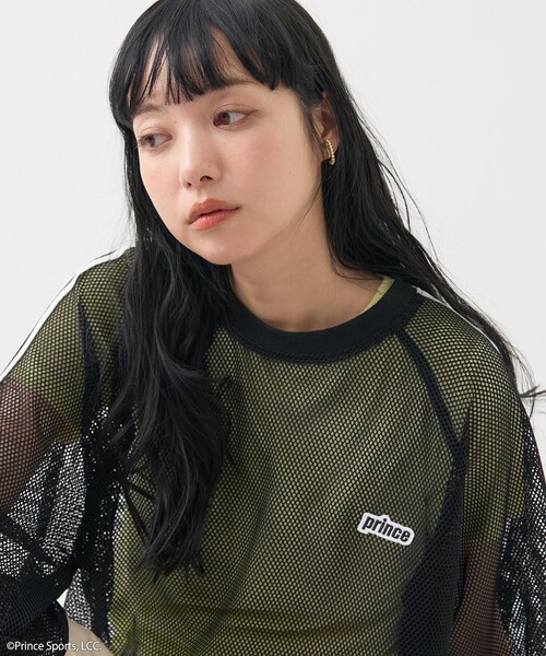 FREAK'S STORE（フリークスストア）の「prince/プリンス prince メッシュライン プルオーバー（Tシャツ/カットソー・レディース・オフホワイト/ブラック/ネイビー・ﾌﾘ-）」の11枚目の写真