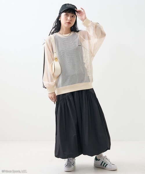 FREAK'S STORE（フリークスストア）の「prince/プリンス prince メッシュライン プルオーバー（Tシャツ/カットソー・レディース・オフホワイト/ブラック/ネイビー・ﾌﾘ-）」の13枚目の写真