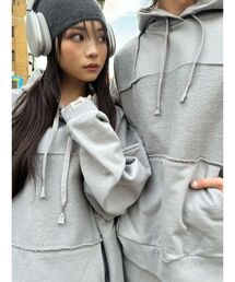 RESEXXY | 【m】patchwork hoodie【セットアップ着用可能】(スウェット)