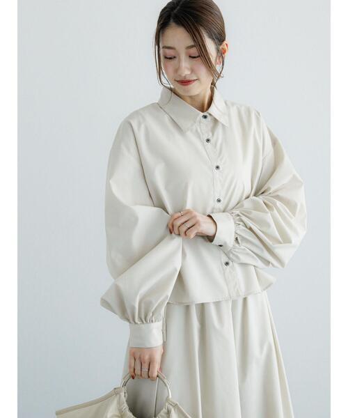 Te chichi（テチチ）の「タイプライターボリュームスリーブシャツ（セットアップ可）（シャツ/ブラウス・レディース・イエロー/ブルー/グレー・F）」の21枚目の写真