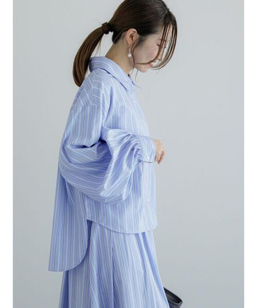 Te chichi（テチチ）の「タイプライターボリュームスリーブシャツ（セットアップ可）（シャツ/ブラウス・レディース・イエロー/ブルー/グレー・F）」の16枚目の写真