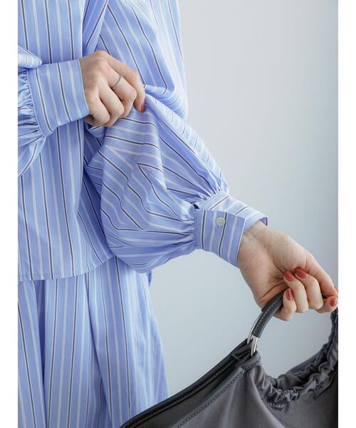 Te chichi（テチチ）の「タイプライターボリュームスリーブシャツ（セットアップ可）（シャツ/ブラウス・レディース・イエロー/ブルー/グレー・F）」の18枚目の写真