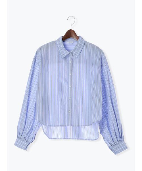 Te chichi（テチチ）の「タイプライターボリュームスリーブシャツ（セットアップ可）（シャツ/ブラウス・レディース・イエロー/ブルー/グレー・F）」の12枚目の写真