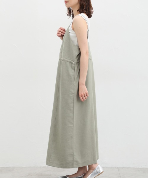 Honeys（ハニーズ）の「ドロスト使いキャミワンピース（ワンピース・レディース・オリーブ/ブラック/ライトベージュ/グレイッシュベージュ・LL/3L/S/M/L）」の22枚目の写真