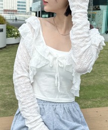 CLEA | ラッフルフリルクロップド丈レースボレロ(カーディガン/ボレロ)