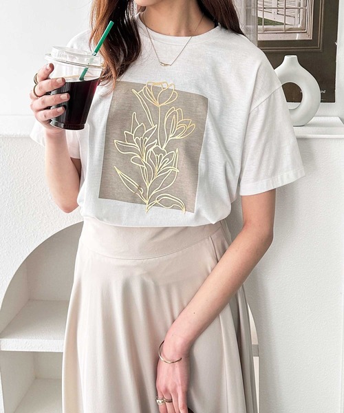 GeeRA(ジーラ)の「アソートロゴTシャツ(Tシャツ/カットソー・レディース・ブルー/グリーン/ベージュ・X-LARGE/LARGE/MEDIUM)」の2枚目の写真