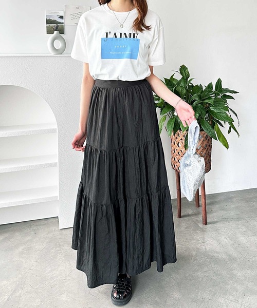 GeeRA（ジーラ）の「アソートロゴＴシャツ（Tシャツ/カットソー・レディース・ブルー/グリーン/ベージュ・X-LARGE/LARGE/MEDIUM）」の19枚目の写真
