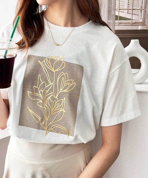 GeeRA（ジーラ）の「アソートロゴＴシャツ（Tシャツ/カットソー・レディース・ブルー/グリーン/ベージュ・X-LARGE/LARGE/MEDIUM）」の11枚目の写真