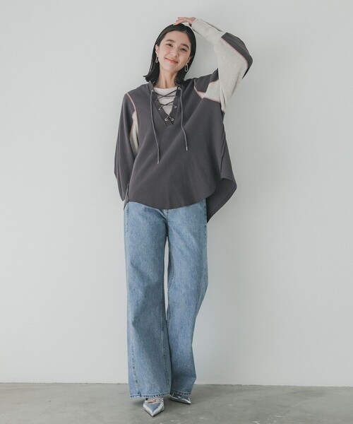 PUBLIC TOKYO レースアップワッフルトップ PUBLIC TOKYO（パブリックトウキョウ）の「レースアップワッフル