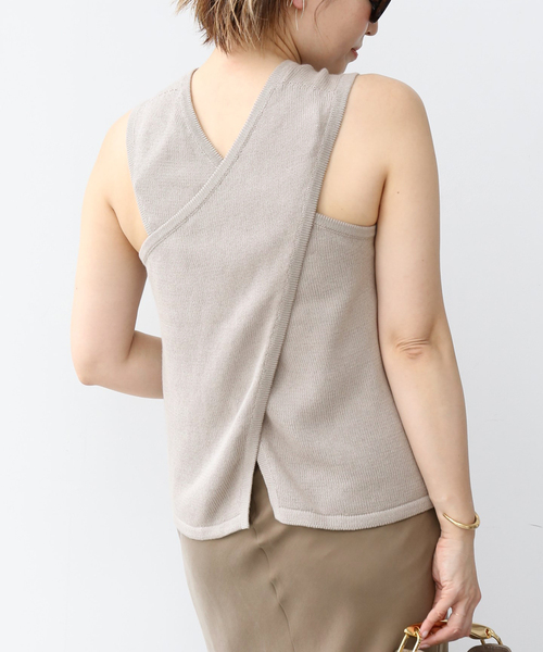 tibi(ティビ)の「【TIBI/ティビ】 COTTON CROSS ニット(ニット/セーター・レディース・ベージュ・FREE)」の2枚目の写真