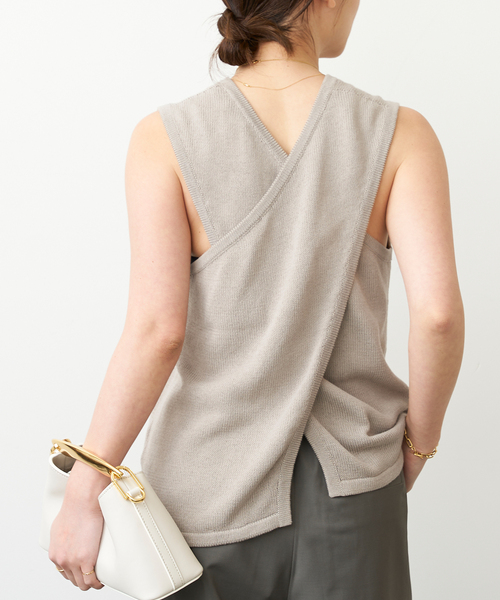 tibi(ティビ)の「【TIBI/ティビ】 COTTON CROSS ニット(ニット/セーター・レディース・ベージュ・FREE)」の7枚目の写真