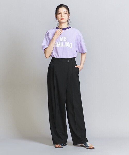 BEAUTY＆YOUTH UNITED ARROWS ポプリンラップワイドパンツ ポプリン ラップ ワイドパンツ