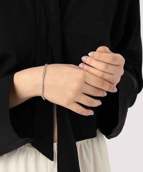 NINA&JULES（ニナエジュール）の「Nina&Jules 3mm beaded ブレスレット（ブレスレット・レディース・シルバー・FREE）」の3枚目の写真