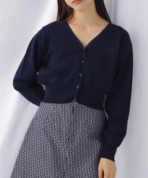 JILL by JILL STUART(ジルバイジルスチュアート)の「◇<アンサンブル対応>ジェムカラーUV&ウォッシャブルカーデ(カーディガン/ボレロ・レディース・グレー/ブルー/ホワイト系その他/ネイビー・FREE)」の1枚目の写真