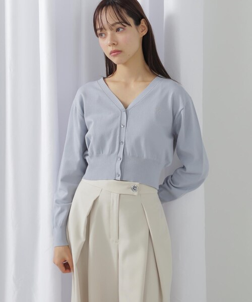 JILL by JILL STUART(ジルバイジルスチュアート)の「◇<アンサンブル対応>ジェムカラーUV&ウォッシャブルカーデ(カーディガン/ボレロ・レディース・グレー/ブルー/ホワイト系その他/ネイビー・FREE)」の5枚目の写真
