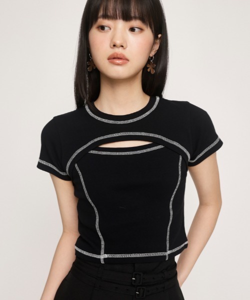 売れ筋商品|||ラルフローレン カットソー トップス レディース Women's Shadow-Stripe Dobby Shirt Black Shadow-Stripe Dobby Shirt for Women | Ralph Lauren® JO