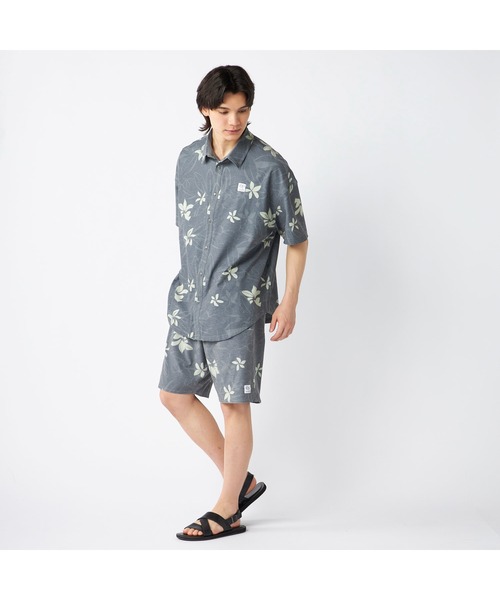 Ocean Pacific(オーシャンパシフィック)の「Ocean Pacific/オーシャンパシフィック ショートパンツ 水陸両用 無地 総柄 ロゴ 刺繍 ハイブリッド リバーシブル ショーツ(水着・メンズ・ブルー/ブラック・M/L/XL)」の3枚目の写真