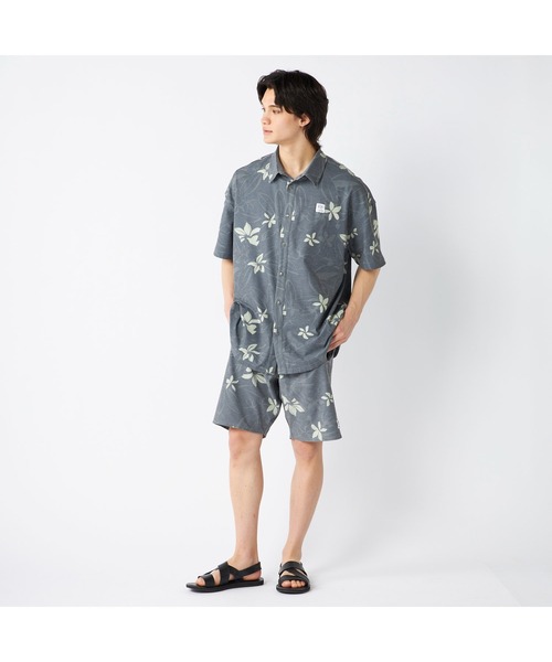 Ocean Pacific(オーシャンパシフィック)の「Ocean Pacific/オーシャンパシフィック ショートパンツ 水陸両用 無地 総柄 ロゴ 刺繍 ハイブリッド リバーシブル ショーツ(水着・メンズ・ブルー/ブラック・M/L/XL)」の4枚目の写真