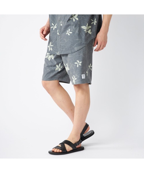 Ocean Pacific(オーシャンパシフィック)の「Ocean Pacific/オーシャンパシフィック ショートパンツ 水陸両用 無地 総柄 ロゴ 刺繍 ハイブリッド リバーシブル ショーツ(水着・メンズ・ブルー/ブラック・M/L/XL)」の5枚目の写真