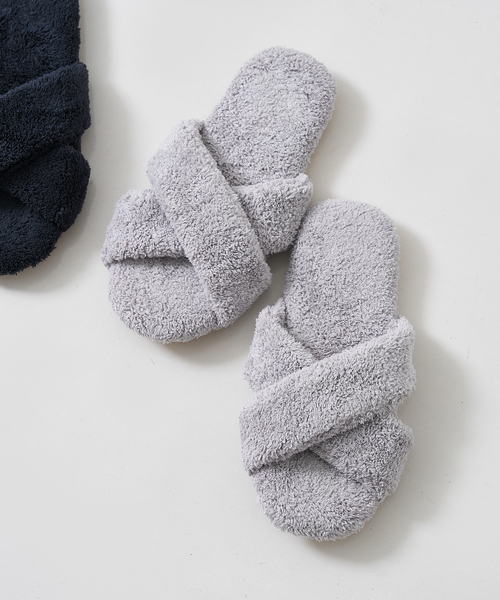 collex(コレックス)の「パイルクロスルームシューズ(ルームシューズ/スリッパ・レディース・ベージュ/グレー/チャコールグレー・M/L)」の3枚目の写真