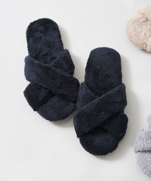 collex(コレックス)の「パイルクロスルームシューズ(ルームシューズ/スリッパ・レディース・ベージュ/グレー/チャコールグレー・M/L)」の1枚目の写真