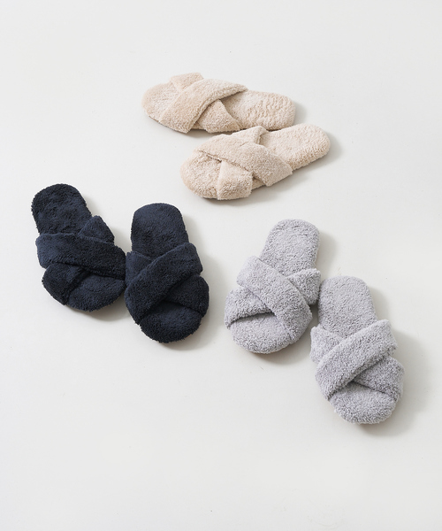 collex(コレックス)の「パイルクロスルームシューズ(ルームシューズ/スリッパ・レディース・ベージュ/グレー/チャコールグレー・M/L)」の4枚目の写真