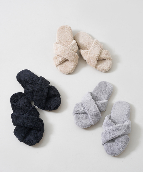 collex(コレックス)の「パイルクロスルームシューズ(ルームシューズ/スリッパ・レディース・ベージュ/グレー/チャコールグレー・M/L)」の5枚目の写真