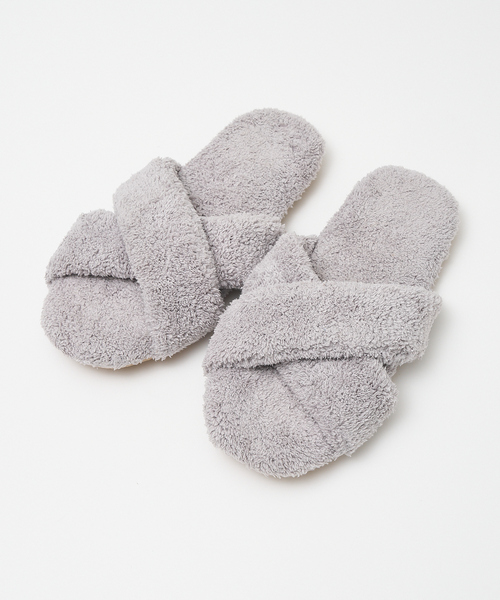 collex(コレックス)の「パイルクロスルームシューズ(ルームシューズ/スリッパ・レディース・ベージュ/グレー/チャコールグレー・M/L)」の8枚目の写真