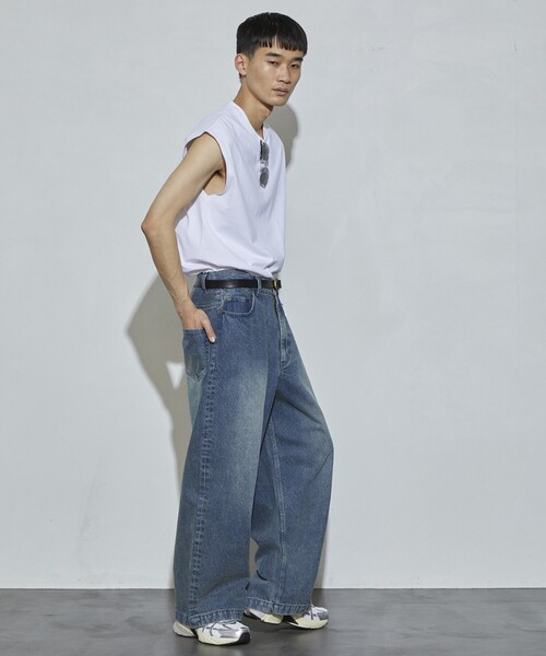 Firsthand（ファーストハンド）の「Firsthand/ファーストハンド ノースリーブボックスシルエットTシャツ/ユニセックスアイテム（Tシャツ/カットソー・メンズ・チャコールグレー/ブラック/ホワイト・M/L）」の8枚目の写真