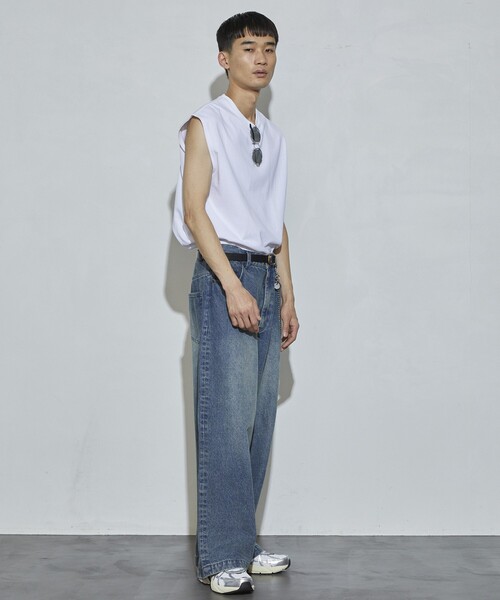 Firsthand（ファーストハンド）の「Firsthand/ファーストハンド ノースリーブボックスシルエットTシャツ/ユニセックスアイテム（Tシャツ/カットソー・メンズ・チャコールグレー/ブラック/ホワイト・M/L）」の7枚目の写真