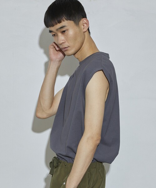 Firsthand（ファーストハンド）の「Firsthand/ファーストハンド ノースリーブボックスシルエットTシャツ/ユニセックスアイテム（Tシャツ/カットソー・メンズ・チャコールグレー/ブラック/ホワイト・M/L）」の15枚目の写真