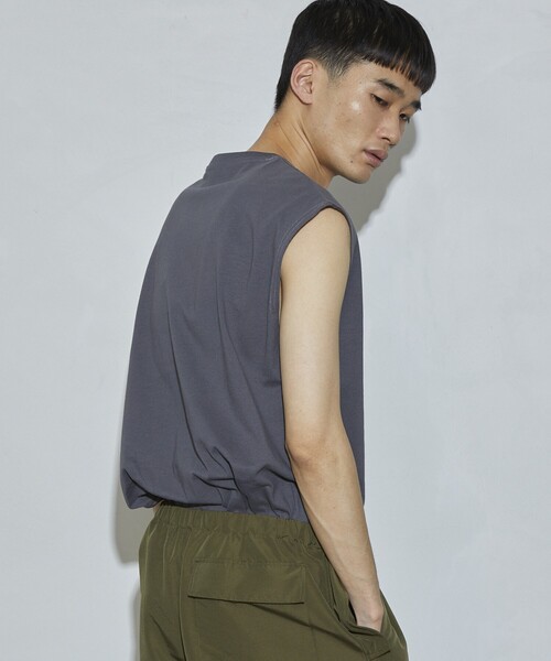 Firsthand（ファーストハンド）の「Firsthand/ファーストハンド ノースリーブボックスシルエットTシャツ/ユニセックスアイテム（Tシャツ/カットソー・メンズ・チャコールグレー/ブラック/ホワイト・M/L）」の13枚目の写真