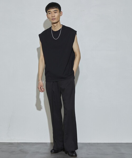 Firsthand（ファーストハンド）の「Firsthand/ファーストハンド ノースリーブボックスシルエットTシャツ/ユニセックスアイテム（Tシャツ/カットソー・メンズ・チャコールグレー/ブラック/ホワイト・M/L）」の12枚目の写真