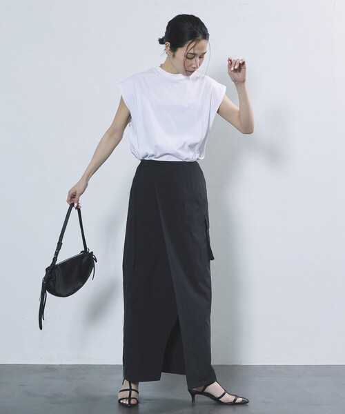 Firsthand（ファーストハンド）の「Firsthand/ファーストハンド ノースリーブボックスシルエットTシャツ/ユニセックスアイテム（Tシャツ/カットソー・メンズ・チャコールグレー/ブラック/ホワイト・M/L）」の4枚目の写真