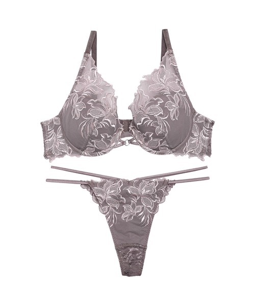 セール】コンフォート シアーリリー ブラジャー & バック透け Tバック