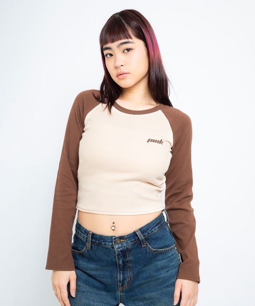 atmos pink(アトモスピンク)の「atmos pink Original logo raglan tee / アトモス ピンク オリジナル ロゴ ラグラン ティー(Tシャツ/カットソー・レディース・ホワイト/ブラック/ベージュ・S/M)」の3枚目の写真