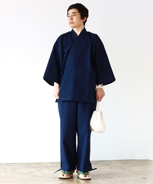 BEAMS JAPAN（ビームス　ジャパン）の「〈UNISEX〉 久留米紬織 作務衣（セットアップ・メンズ・ブラック/ネイビー・MEDIUM/LARGE/X-LARGE）」の22枚目の写真