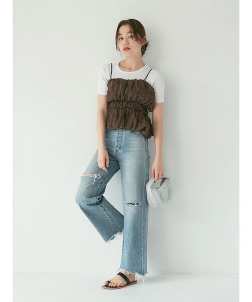 Ungrid(アングリッド)の「ギャザーハンドバッグ(ハンドバッグ・レディース・グリーン/オフホワイト/ブラック・FREE)」の5枚目の写真