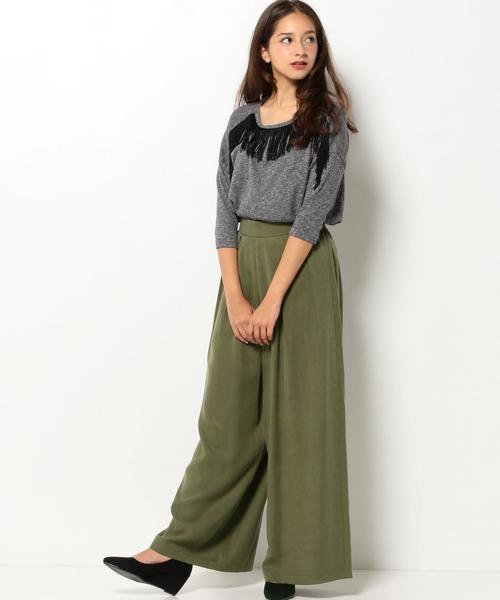 Another Edition（アナザーエディション）の「タックワイドパンツ/AEBC  TUCK WID PT（その他パンツ・レディース・ブラック/オリーブ・フリー）」の10枚目の写真